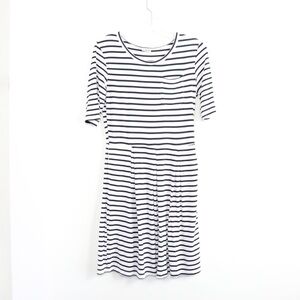 NWOT super soft stretch striped comfy cozy dress M loungewear nautical vacation